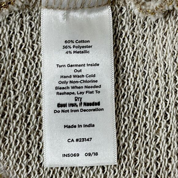 Talbots Tunic Size Medium Embellished Beige NWOT - Picture 12 of 13